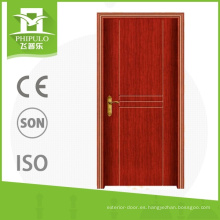 Puerta de entrada de pvc exterior con diseño de puerta frontal de madera con aislamiento térmico hecho en china